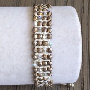 Chan Luu Jewelry - New Auth Chan Luu Silver Indian Bead & Swarovski C Chan Luu Jewelry - New Auth Chan Luu Silver Indian Bead & Swarovski C